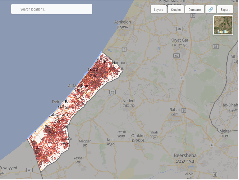 Gaza's Map of Destruction